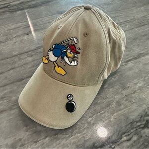 Vintage 90’s Walt Disney World Golf Cream and Tan Hat “Go Home Ball”